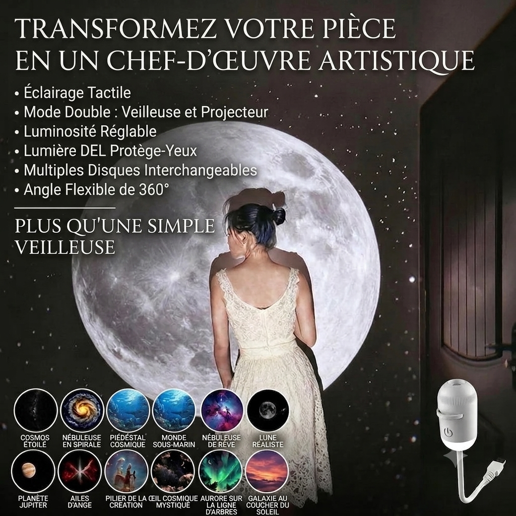 Projecteur Stellara slides interchangeables galaxie